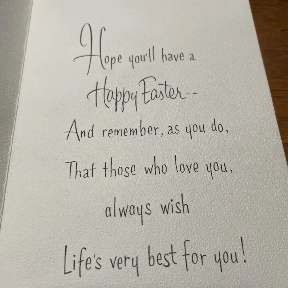 Vtg Volland Easter Greeting Card Daughter Butterfly